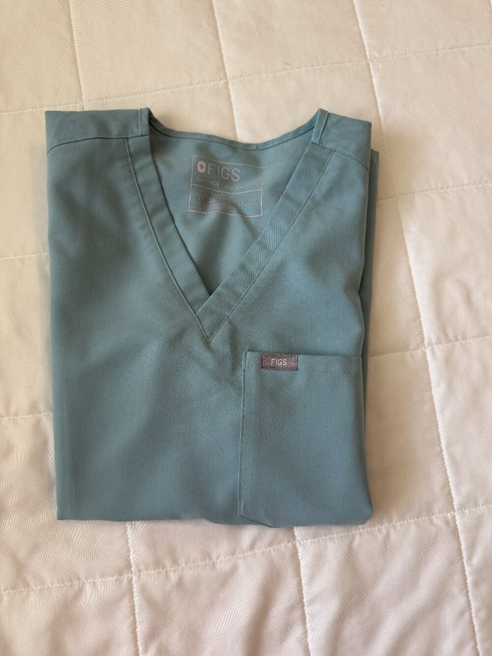FIGS Catarina V-Neck Scrub Top Seafoam Green Size XS - Picture 8 of 10